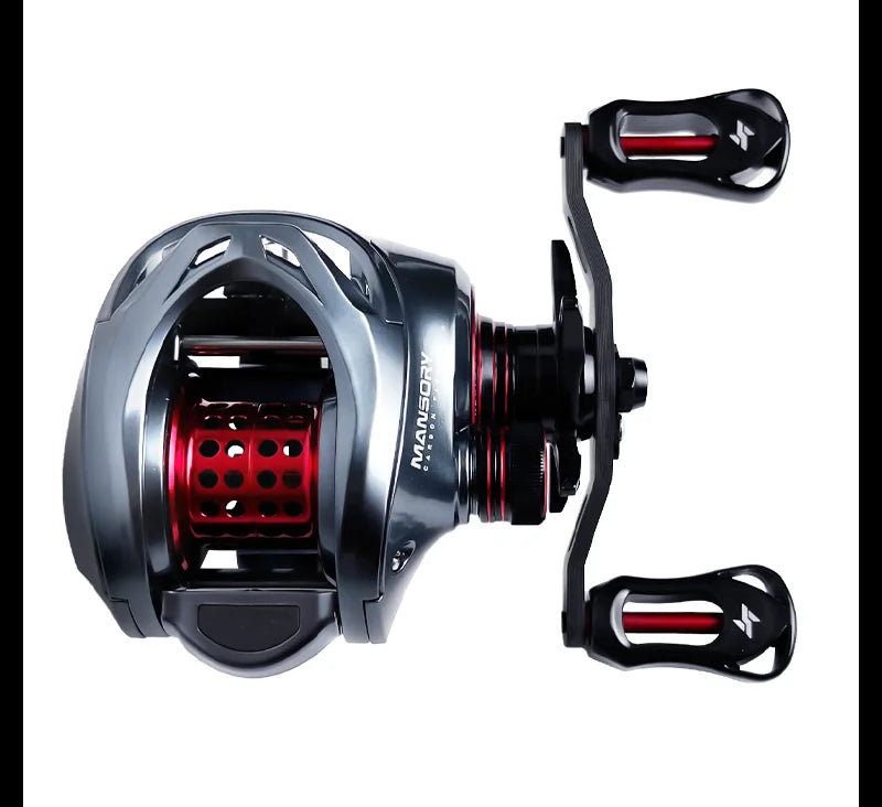 Baitcasting Fishing Reel 146g Ultralight Carbon  Ceramic Bearing Double Spools Seawater