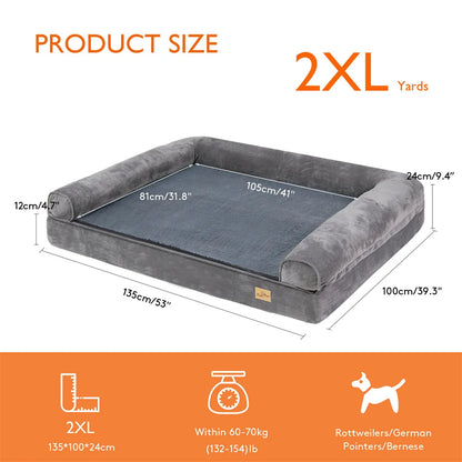 XXXL Large Dog Bed Orthopedic Memory Foam Water proof Removable Cover