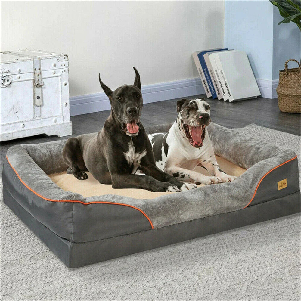 Jumbo Orthopedic  Memory Foam Pet Sofa Cushion Warm Puppy Bolster