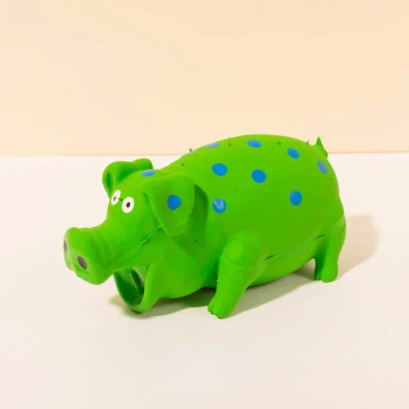 Squeaky Pig Dog Toy Durable Rubber Pig Squeaker Dog Puppy Chew Toys