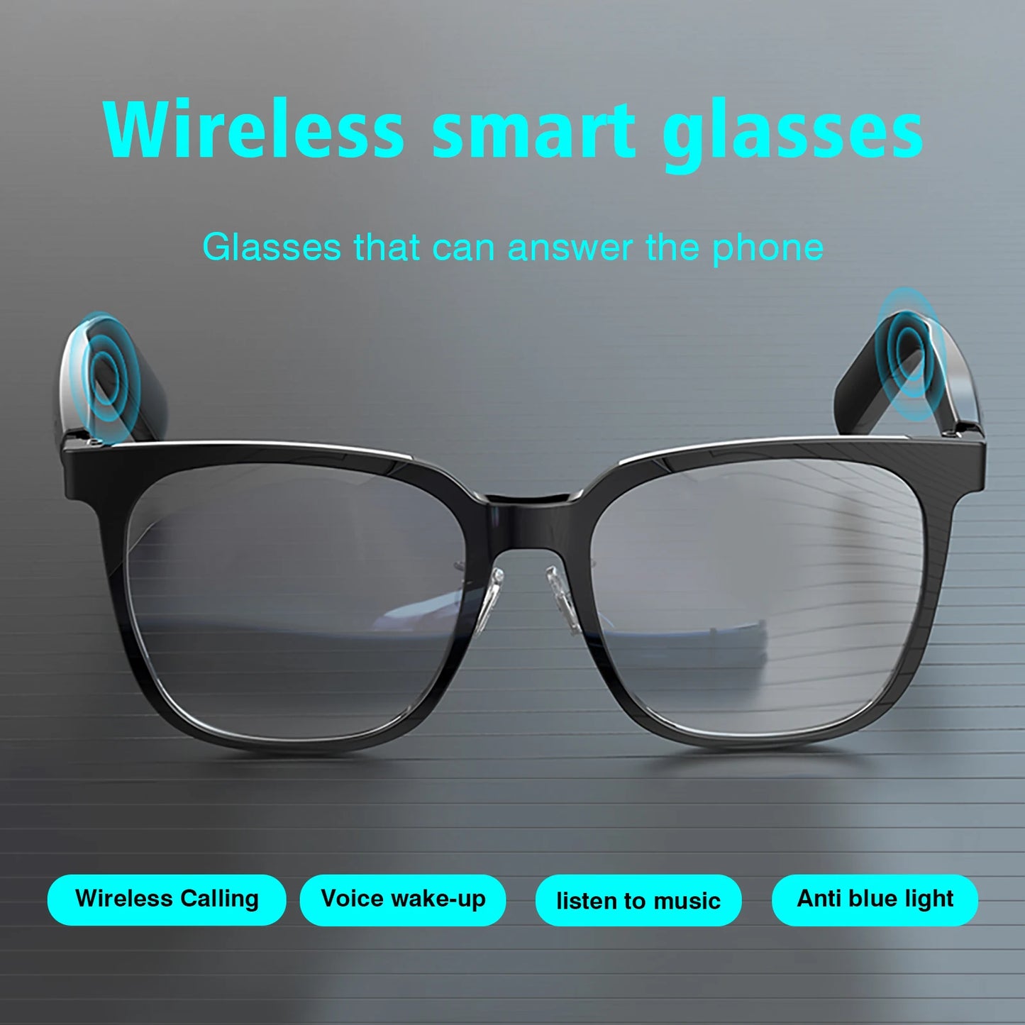 Wireless smart glasses with music playback and wireless calling