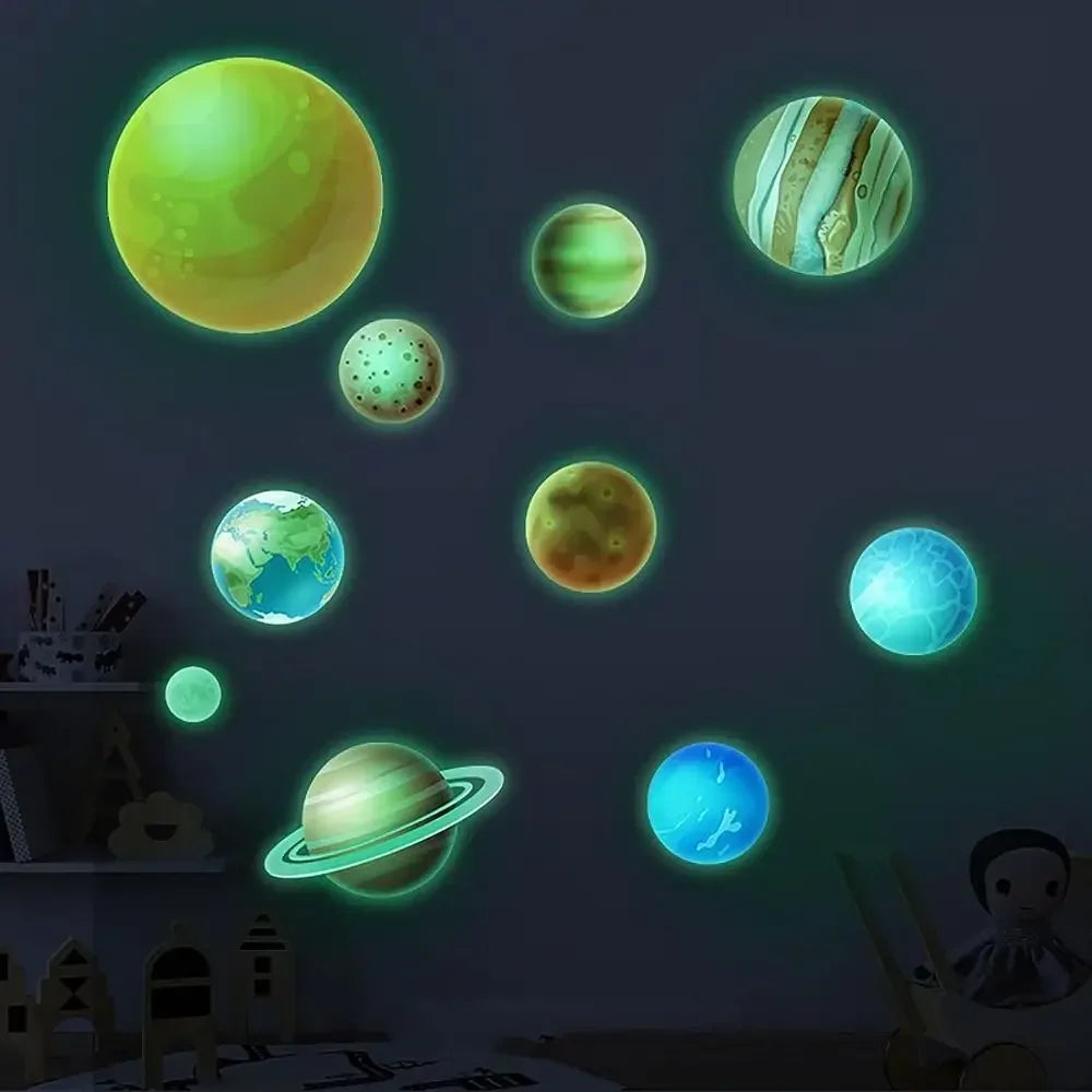 Stars Wall Stickers Glow Planet Wall Stars