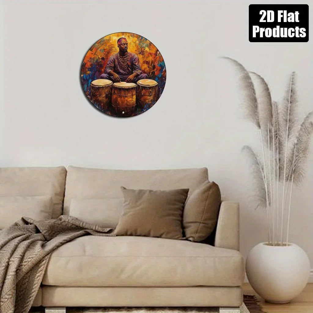 2D flat wall art Decor gift, African home traditional design