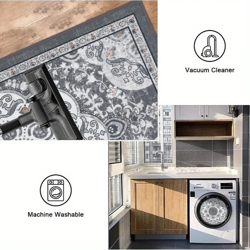 3 pcs set floor mat Bohemian style rugs kitchen carpet Non-slip