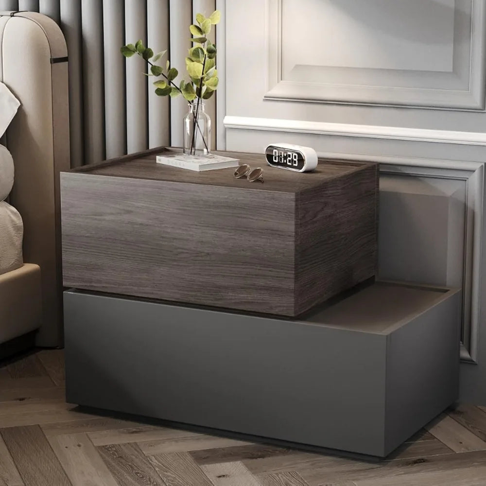 Modern Nightstand Stackable Storage Drawers,Cabinet,