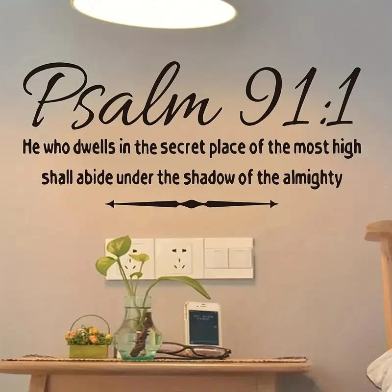 Psalm 91:1 Bible Verses Wall Decals