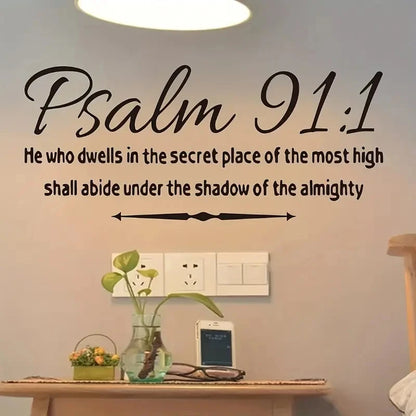 Psalm 91:1 Bible Verses Wall Decals