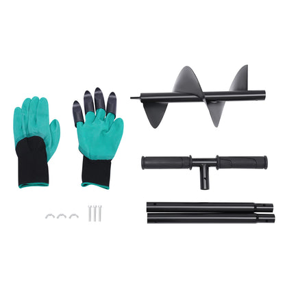 6"x 33.46" Manual Garden Hole Digging Drill Bit Hand Drill Auger