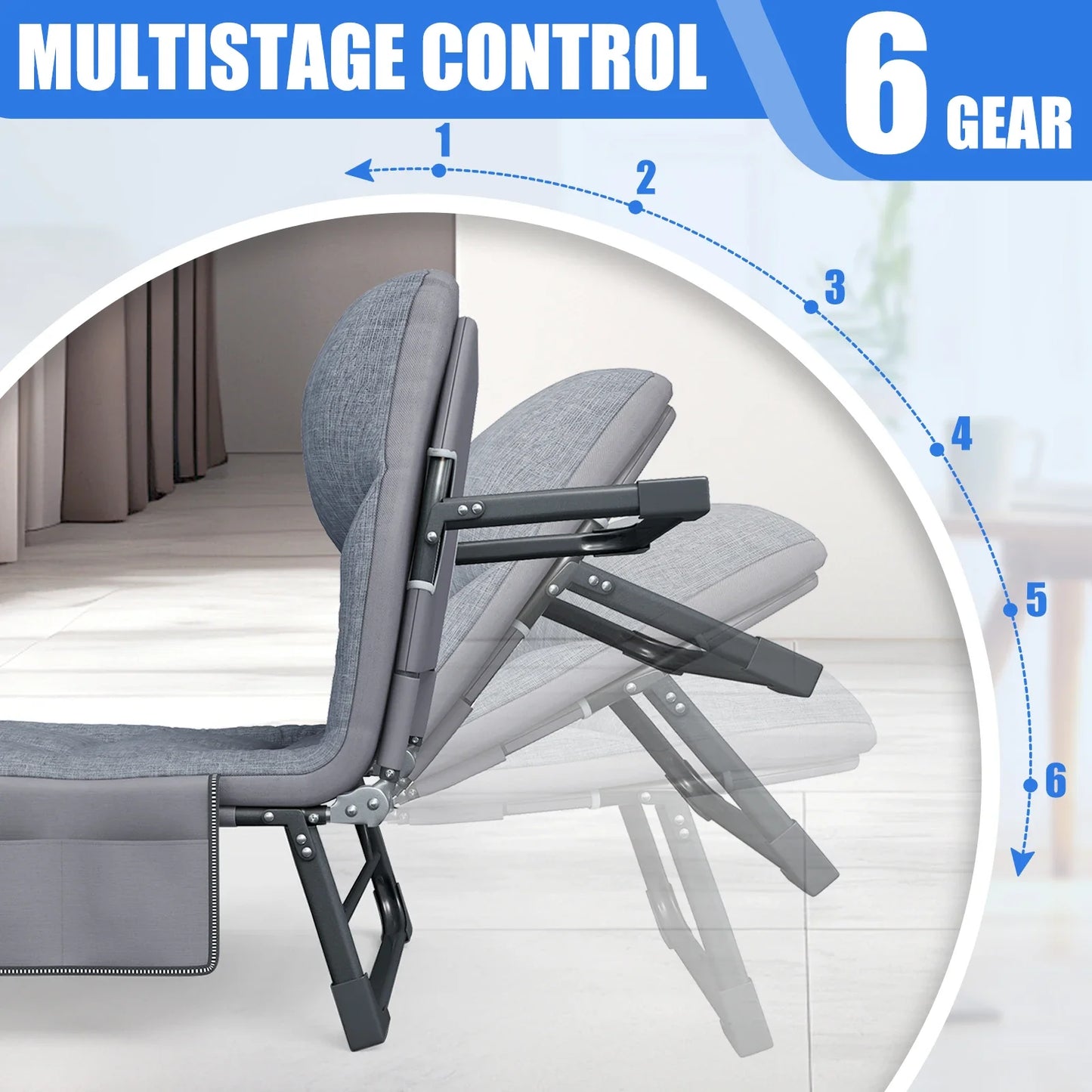 Single Chair Folding Bed, Lounge Chair