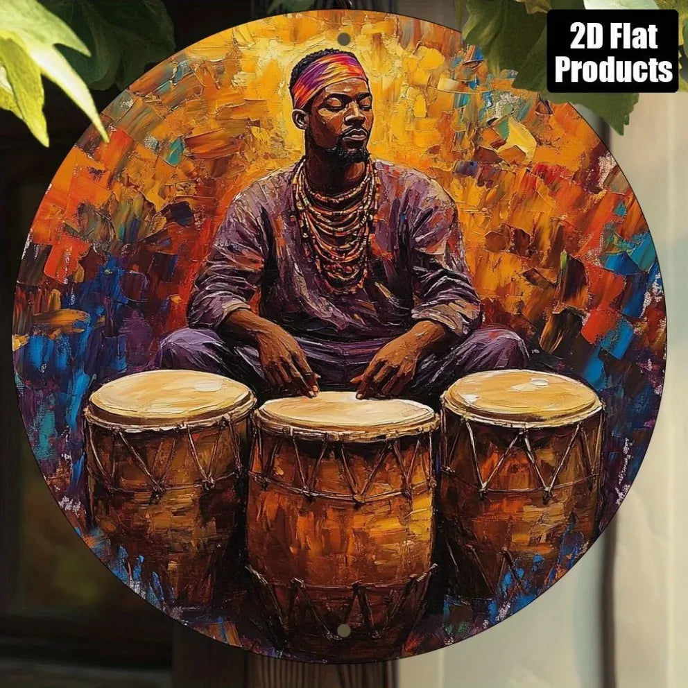 2D flat wall art Decor gift, African home traditional design