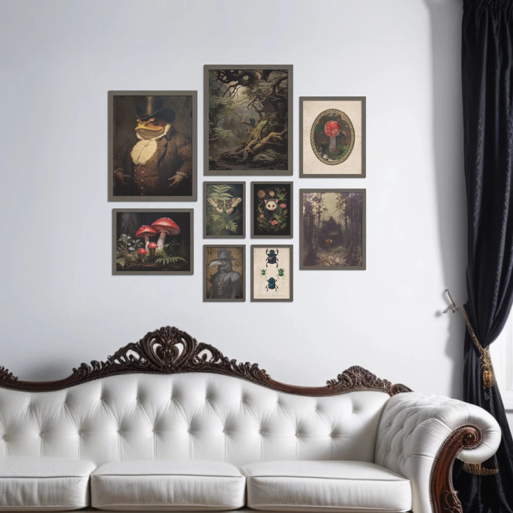 9pc Gothic Style Canvas Printing,Wall Art Decoration