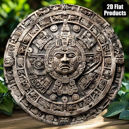 Aztec Calendar Sun Motif – 2D Flat Wall Decor |,