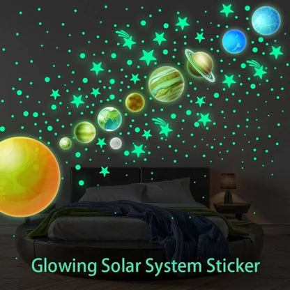 Stars Wall Stickers Glow Planet Wall Stars