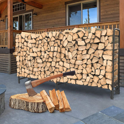 Outdoor Fire Wood Log Racks for Patio Deck Metal Log Holder Stand