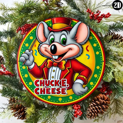 Chuck E. Cheese Metal Sign,Kids Room Decor, Wall Sculpture