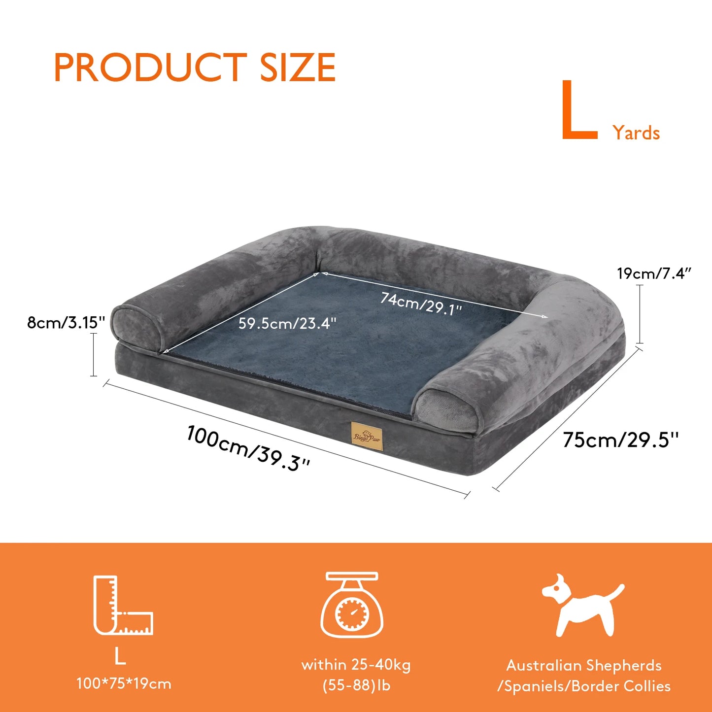 Dog Bed Extra Large Orthopedic Pet Mattress Couch Sleeping Bed
