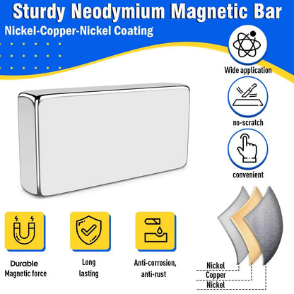 100/200/400/600 PCS Silver rectangular magnets, Double-Sided Adhesive, Perfect for Fridge, Garage