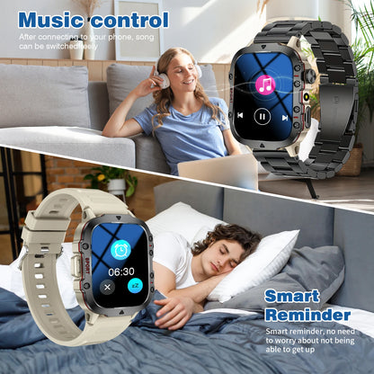 Smart Watch With Flashlight Function, Suitable For Iphone And Android Phones