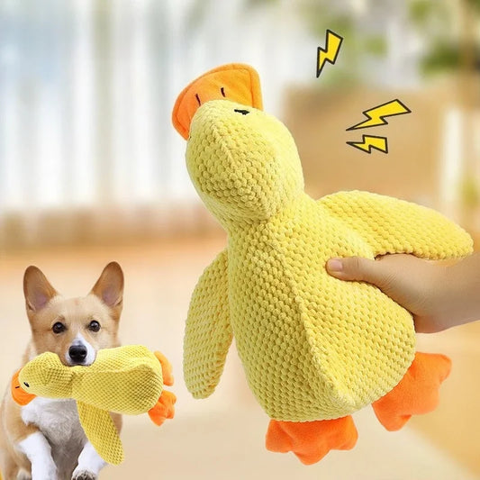 Plush Companion Sleeping Duck Dog Toys for Small Large Dogs Bite Resistant Teeth