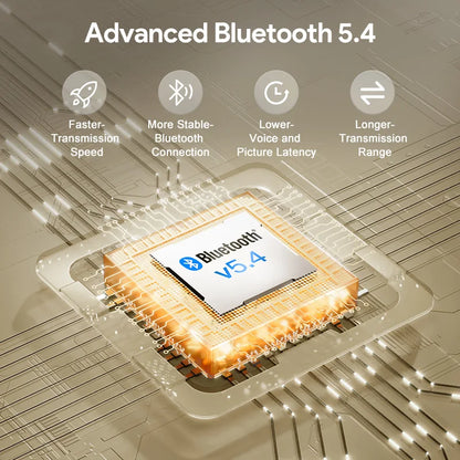 Wireless Headphones Bluetooth 5.4 Hi-Res Audio Over Ear Noise Cancellation