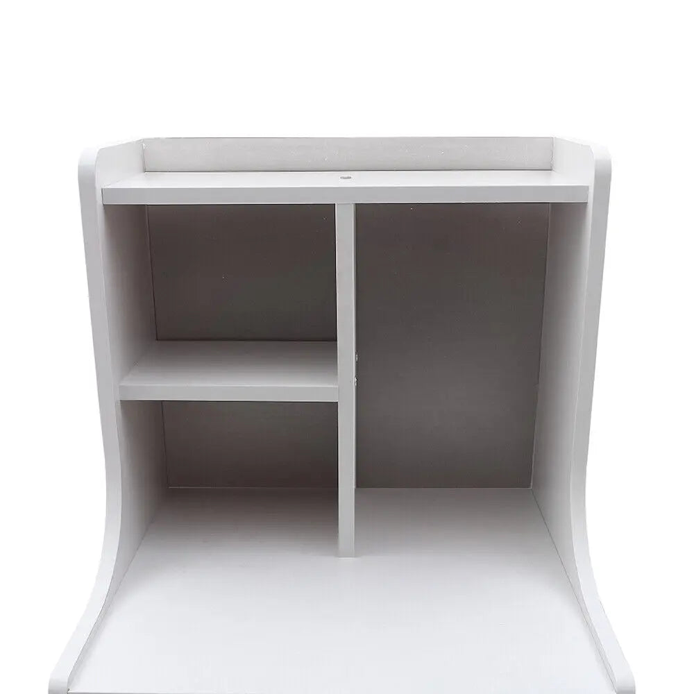 Tall White Nightstand with 3 Drawers Side Stand Cabinet Bedside Table
