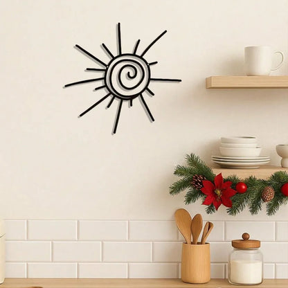 Sunburst Metal Wall Art – Large Bohemian Deco