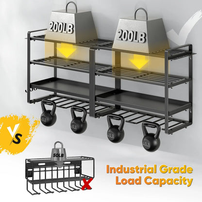 Power Tool Organizer Wall Mount,  Heavy Duty Drill Holder, 4 Layer Garage and Storage,