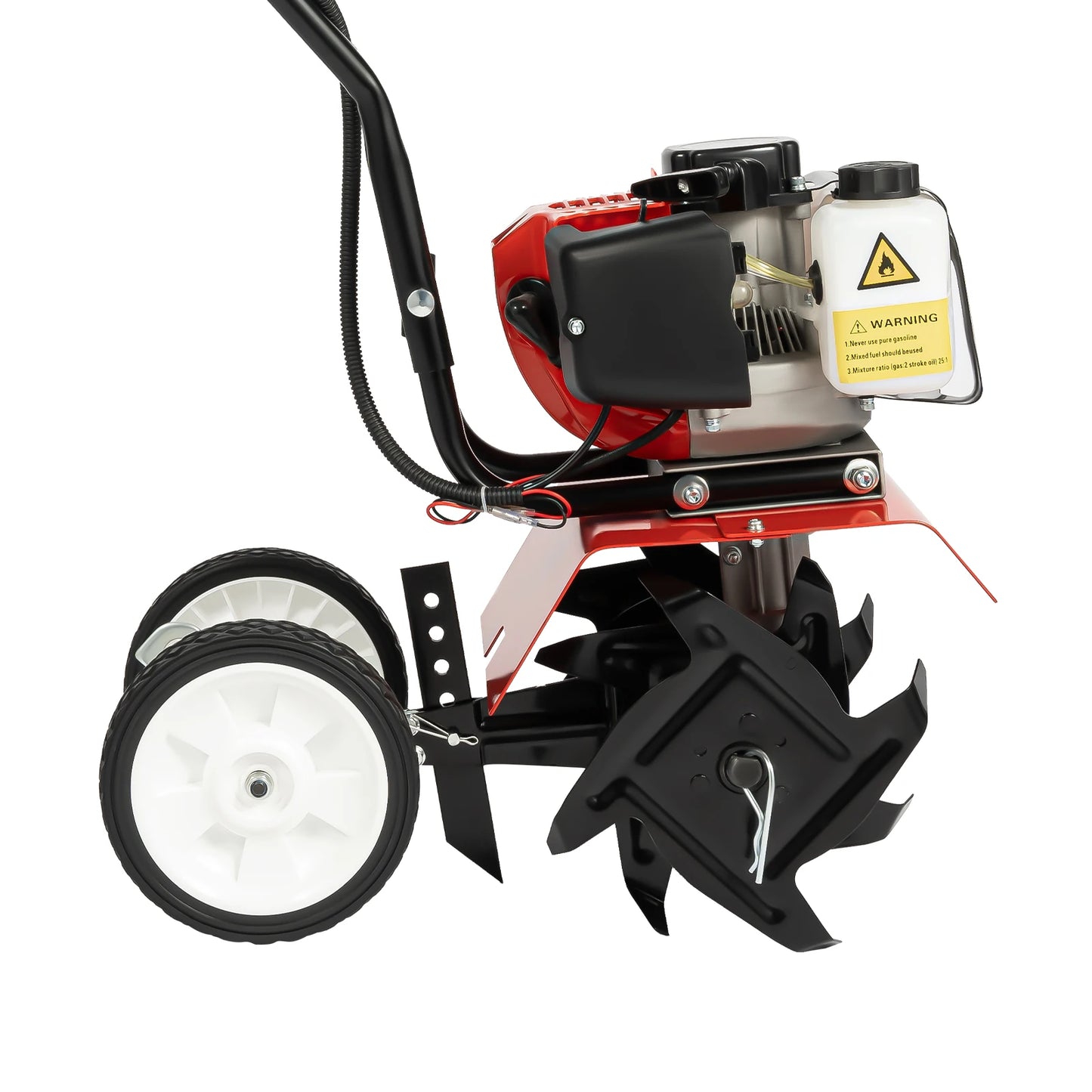 52CC Farm Cultivator Scarifier Garden Tiller Gasoline Tool Soil Loosening 4 Blades 1700W