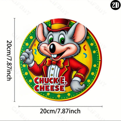 Chuck E. Cheese Metal Sign,Kids Room Decor, Wall Sculpture