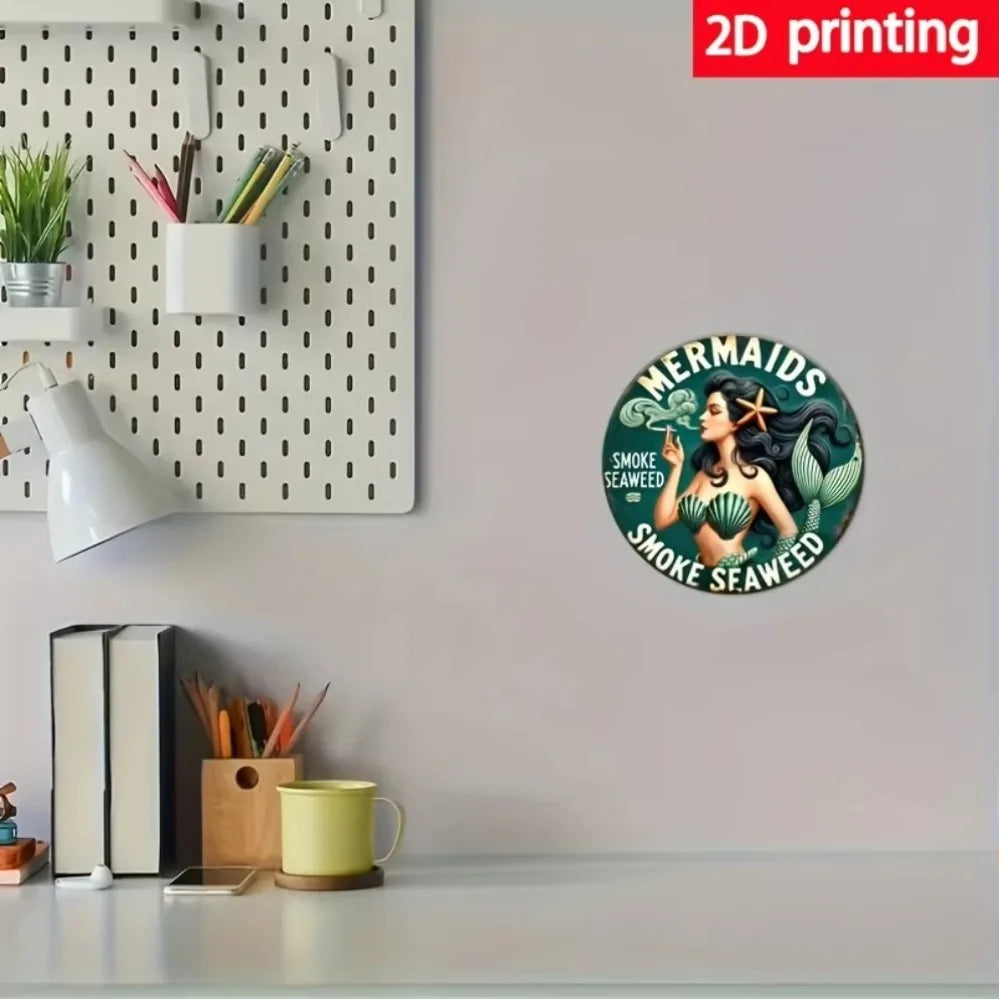 1pc vintage mermaid and seaweed wall art