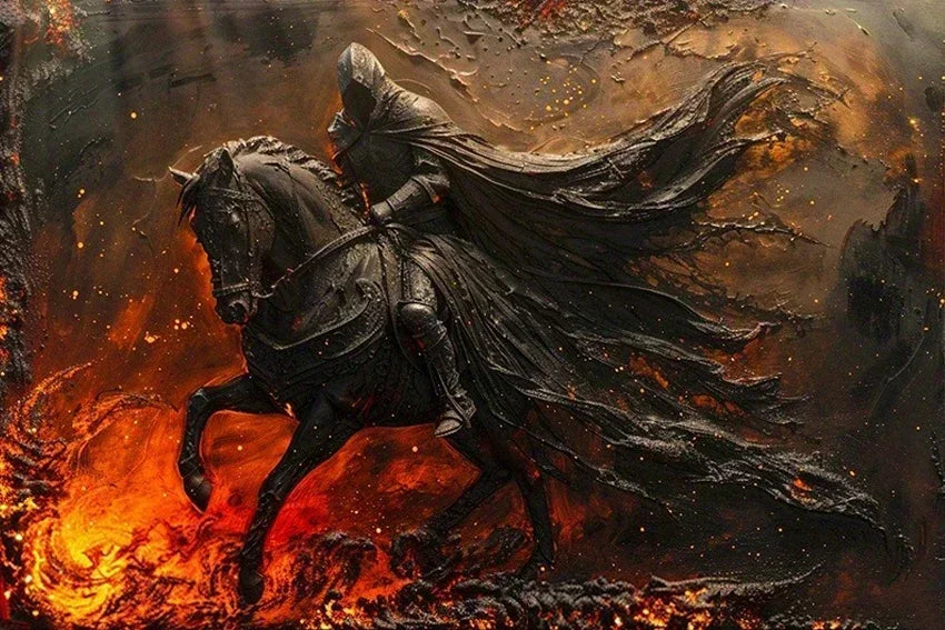 Vintage Metal Knight Assassin Sign