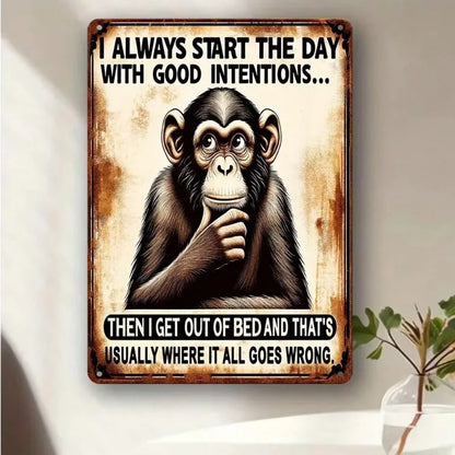 Funny Sarcastic Metal Vintage Wall, Art Plaque