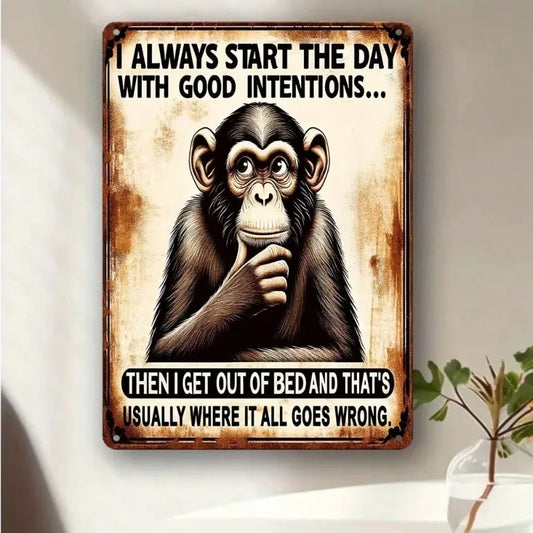 Funny Sarcastic Metal Vintage Wall, Art Plaque