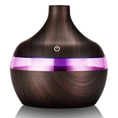 Diffuser Wood Ultrasonic Air Humidifier Essential Oil Aromatherapy Cool Mist Maker