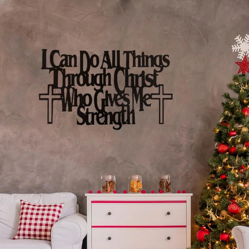 Inspirational Wall Art: "I Can Do All Things Through Christ Who Gives Me Strength"