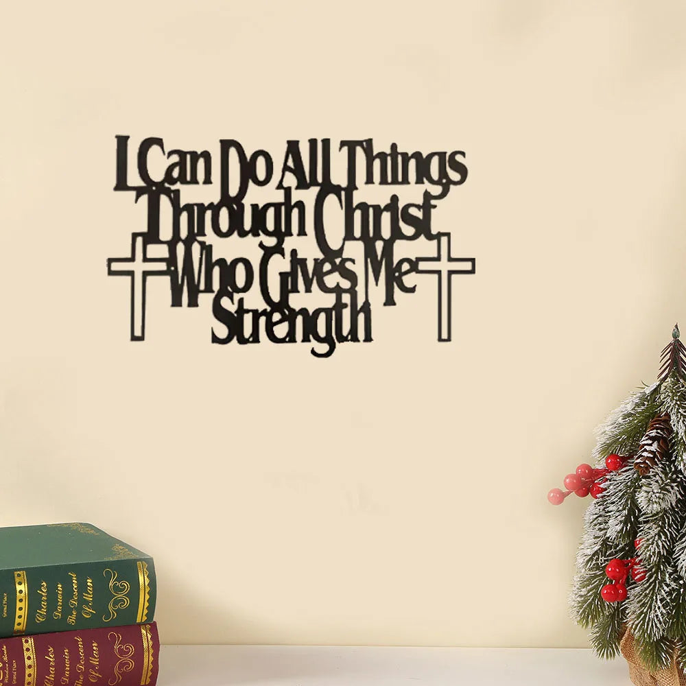 Inspirational Wall Art: "I Can Do All Things Through Christ Who Gives Me Strength"