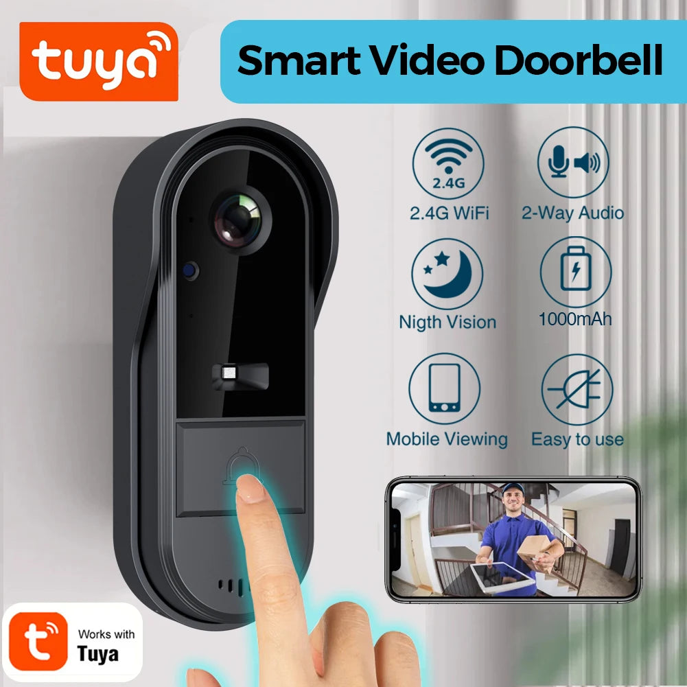 WiFi doorbell  2-way HD 1080P, microSD/cloud, waterproof,