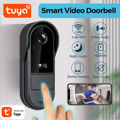 WiFi doorbell  2-way HD 1080P, microSD/cloud, waterproof,