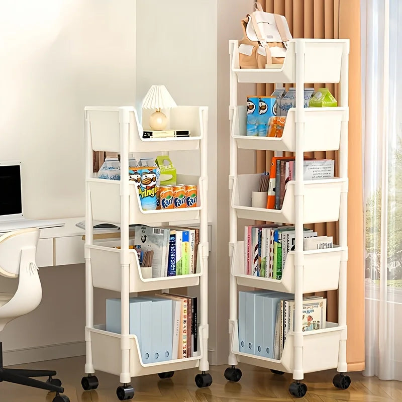5-tiers storage shelves ,  rolling cart,organization and storage,