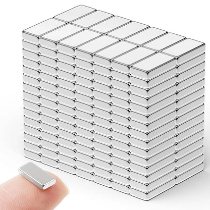 100/200/400/600 PCS Silver rectangular magnets, Double-Sided Adhesive, Perfect for Fridge, Garage