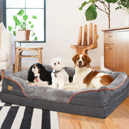 L XL 2XL 3XL Dog Bed Orthopedic Foam Pet Bed and Removable Cover