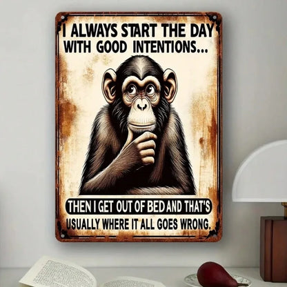 Funny Sarcastic Metal Vintage Wall, Art Plaque