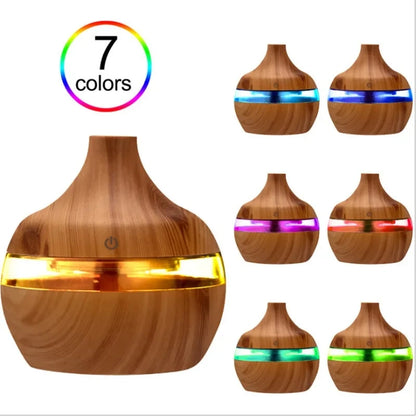 Diffuser Wood Ultrasonic Air Humidifier Essential Oil Aromatherapy Cool Mist Maker