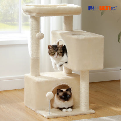 Multi Level Cat Tree Tower,  Large Condo for Indoor Kitten Bed