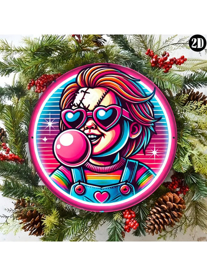 8x8" Chucky Horror Metal Sign,Halloween Gift,Wall Sculpture