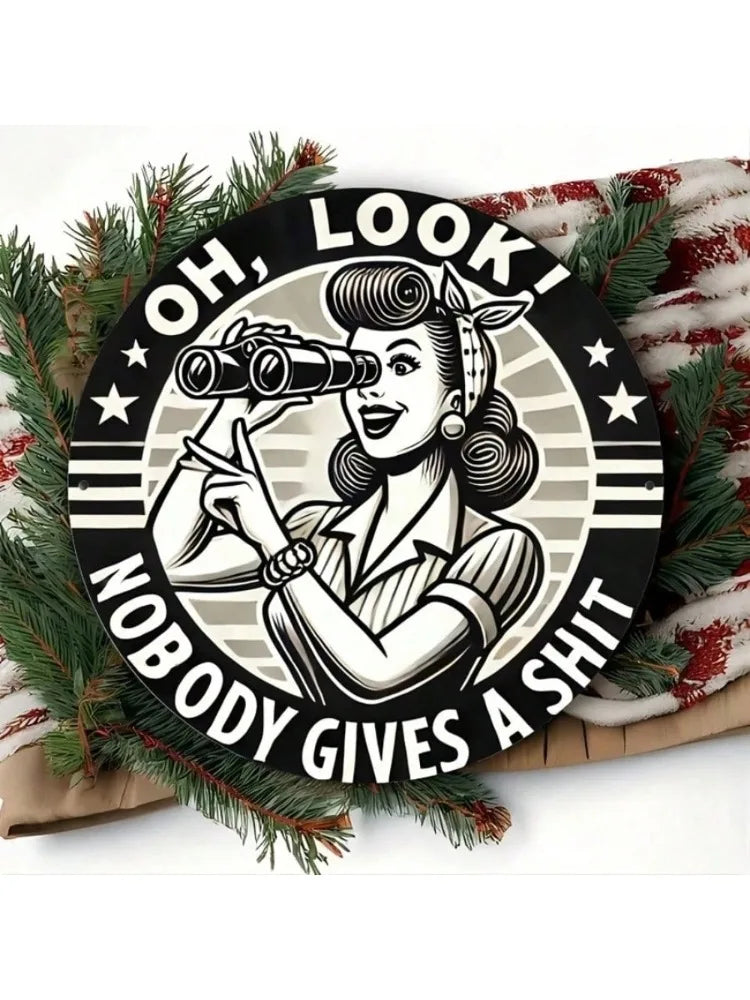 1pc 8x8" Humorous Quote Metal Sign,Home