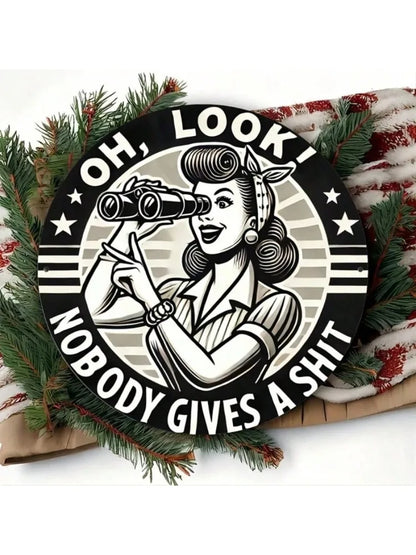 1pc 8x8" Humorous Quote Metal Sign,Home