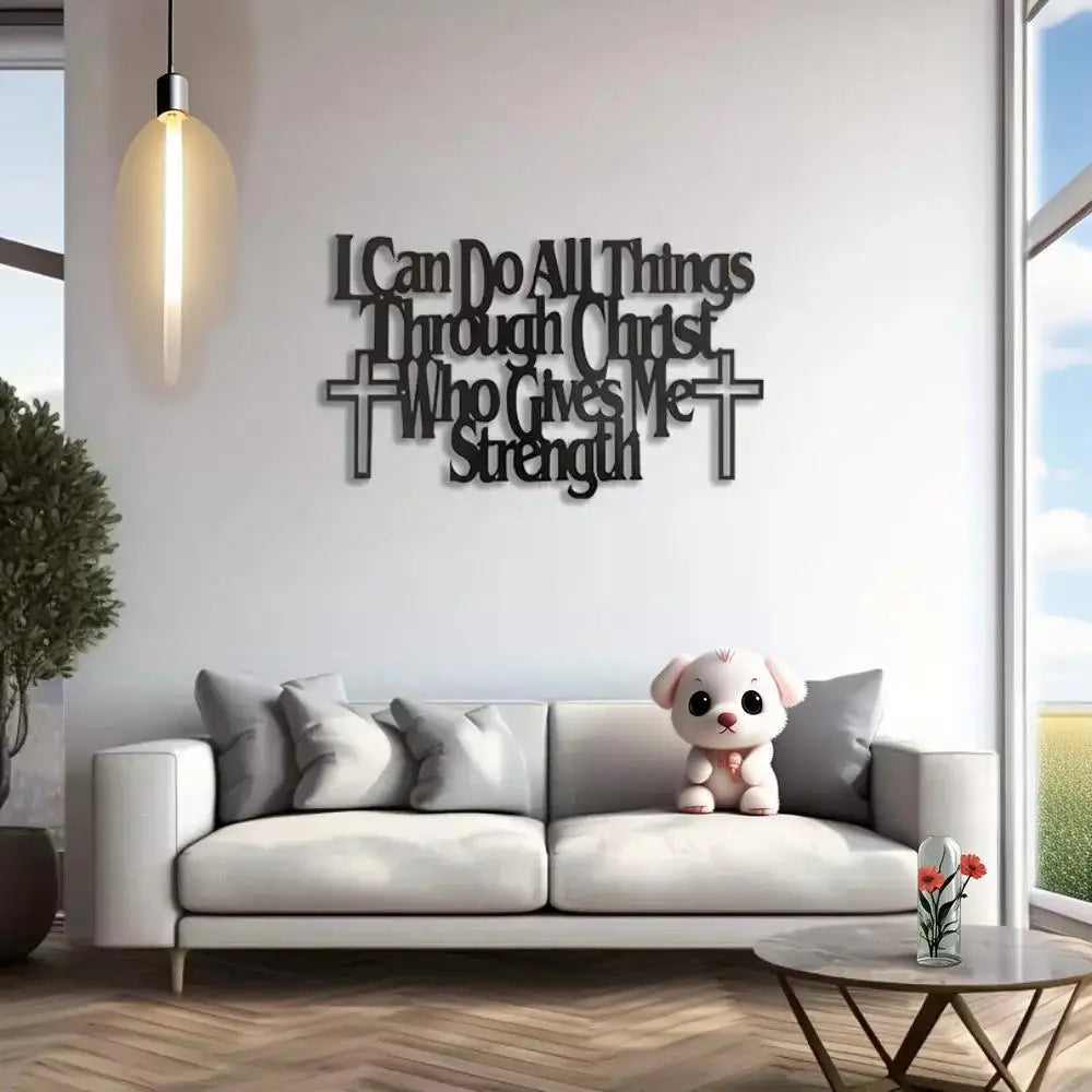 Inspirational Wall Art: "I Can Do All Things Through Christ Who Gives Me Strength"