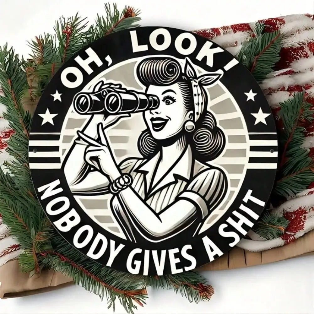 1pc 8x8" Humorous Quote Metal Sign,Home