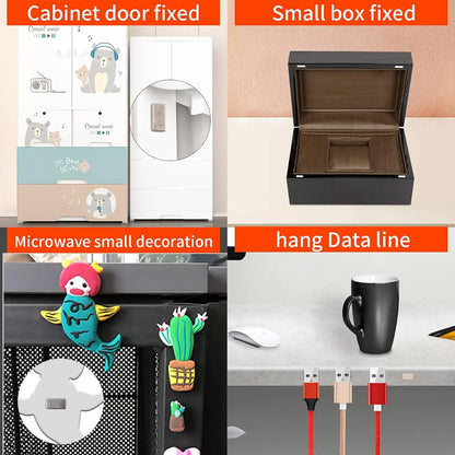 100/200/400/600 PCS Silver rectangular magnets, Double-Sided Adhesive, Perfect for Fridge, Garage